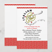 Italiaanse uitnodiging tot het indienen van spaghe (Voorkant / Achterkant)
