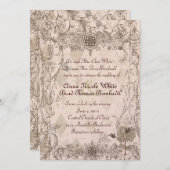 Italiaanse uitnodiging tot het uitzenden van wedd (Voorkant / Achterkant)