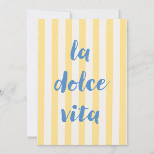 Italiaanse uitnodigingskaart met citaat 'La Dolce Kaart
