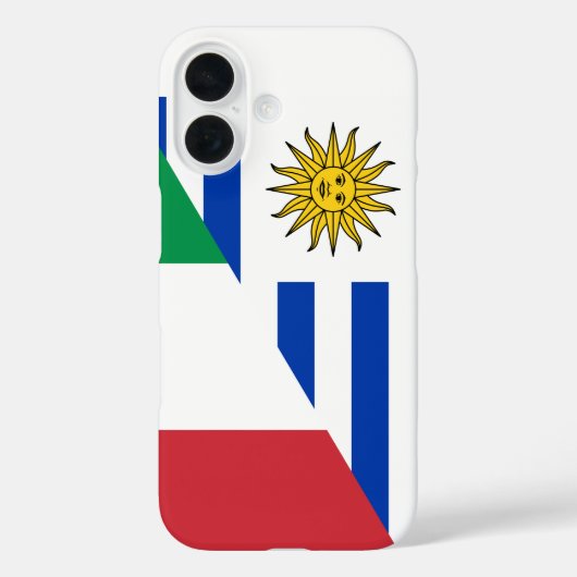 Italiaanse Uruguayaanse vlag Case-Mate iPhone Case (Achterkant)