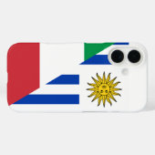 Italiaanse Uruguayaanse vlag Case-Mate iPhone Case (Achterkant (horizontaal))