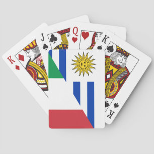 Italiaanse Uruguayaanse vlag Pokerkaarten