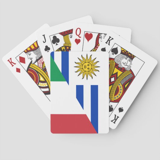 Italiaanse Uruguayaanse vlag Pokerkaarten (Achterkant)