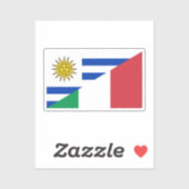 Italiaanse Uruguayaanse vlag Sticker (Vel)