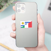 Italiaanse Uruguayaanse vlag Sticker (Telefoon)