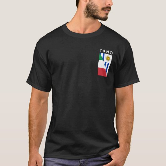 Italiaanse Uruguayaanse vlag T-shirt (Voorkant)