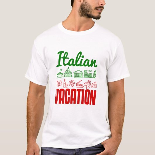 Italiaanse Vacature Italië Reisbrug Souvenir T-shirt (Voorkant)