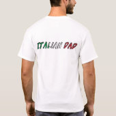 Italiaanse vader Italiaanse vlag Typografie T-shirt (Achterkant)