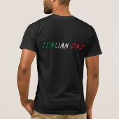 Italiaanse vader Italiaanse vlag Typografie T-shirt (Achterkant)