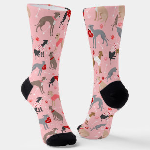 Italiaanse Valentijn Greyhound Socks Sokken