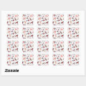 Italiaanse Valentijn Pattern Square Sticker Greyho (Vel)
