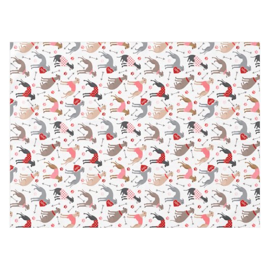 Italiaanse Valentijn Pattern Tablecloth Tafelkleed (Voorkant (Horizontaal))