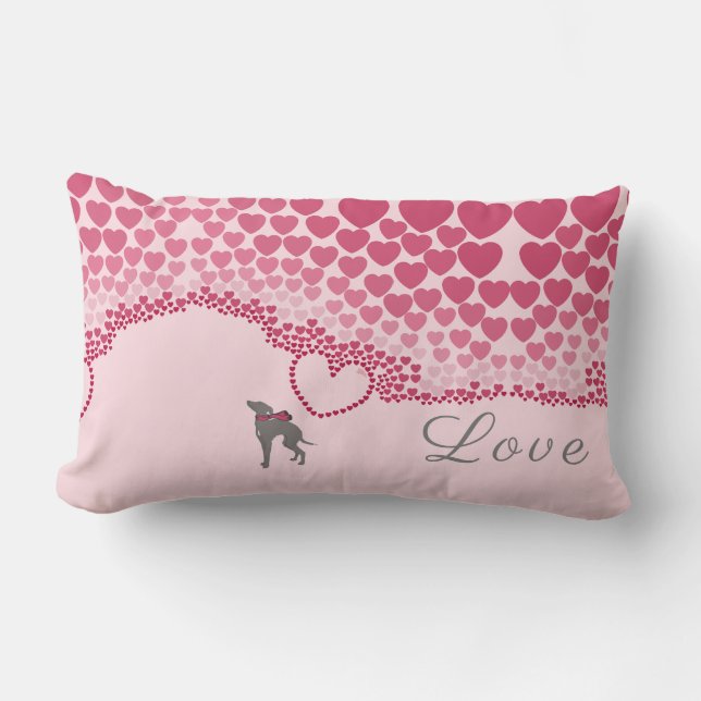 Italiaanse Valentijnsdag Greyhound Pillow Kussen (Voorkant)