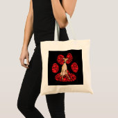 Italiaanse Valentijnsdag van Greyhound Dog Love Pa Tote Bag (Voorkant (product))