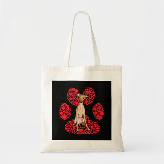 Italiaanse Valentijnsdag van Greyhound Dog Love Pa Tote Bag (Voorkant)