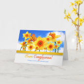 Italiaanse verjaardag met Daffodil Garden Butterfl Kaart (Gele Bloem)