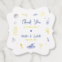 Italiaanse verlovingsfeest of bruiloft bedankt