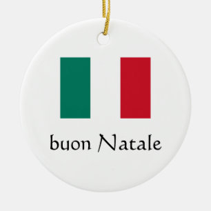 Italiaanse versiering met pretkerst keramisch ornament