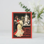 -Italiaanse Victoriaans koffieespresso en Briefkaart (Staand voorkant)