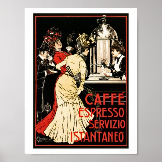 -Italiaanse Victoriaans koffieespresso en Poster (Voorkant)