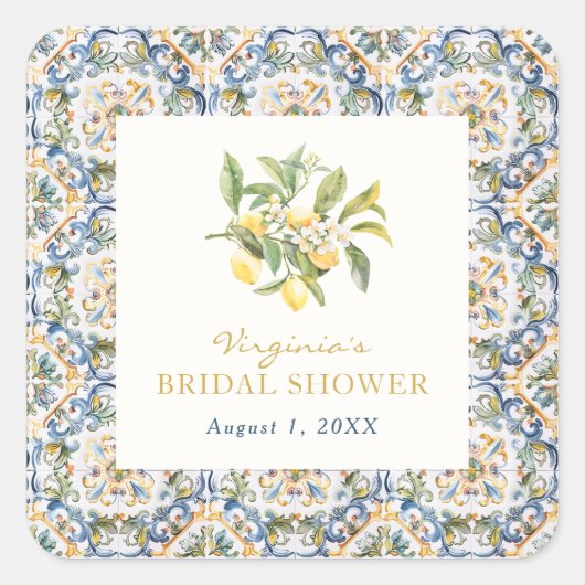 Italiaanse vierkante sticker (Voorkant)