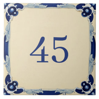 Italiaanse Villa Citroen Blauw Wit Majolica Tegeltje