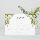 Italiaanse Villa Citroenen & Olijven bruiloft uitn Kaart (Staand voorkant)