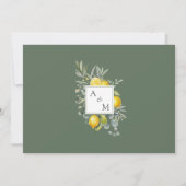 Italiaanse Villa Citroenen & Olijven bruiloft uitn Kaart (Achterkant)