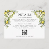 Italiaanse Villa Citroenen & Olijven Trouwgegevens Informatiekaartje (Voorkant)