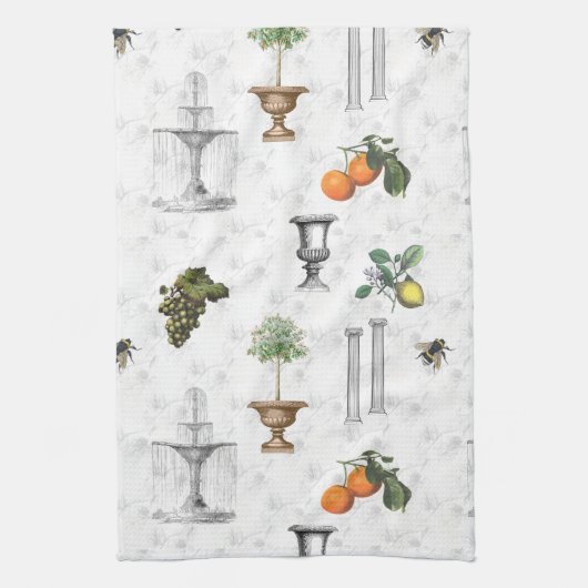 Italiaanse Villa Garden Kitchen Towel Theedoek (Verticaal)