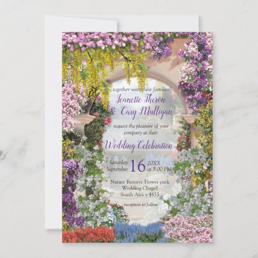 Italiaanse villa over een meer-uitnodiging kaart (Voorkant)