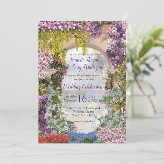 Italiaanse villa over een meer-uitnodiging kaart (Staand voorkant)