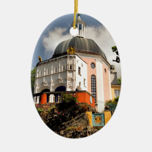 ITALIAANSE VILLAGE WALES KERAMISCH ORNAMENT (Voorkant)