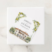 Italiaanse villa's citroenen en olijven bedankjes labels (In situ)