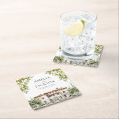 Italiaanse villa's citroenen & olijven kartonnen onderzetters (Insitu)