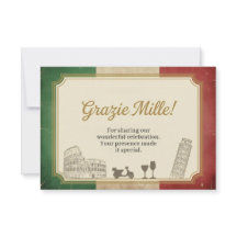 Italiaanse Vintage 60e Verjaardag Party Dankkaart