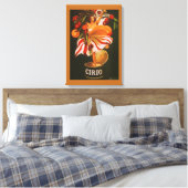 Italiaanse Vintage Cirio Kersen Canvas Afdruk (Insitu (Slaapkamer))