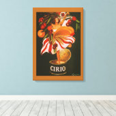 Italiaanse Vintage Cirio Kersen Canvas Afdruk (Insitu (Houten vloer))