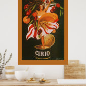 Italiaanse Vintage Cirio-kersen Poster (Keuken)