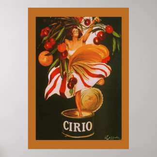 Italiaanse Vintage Cirio-kersen Poster