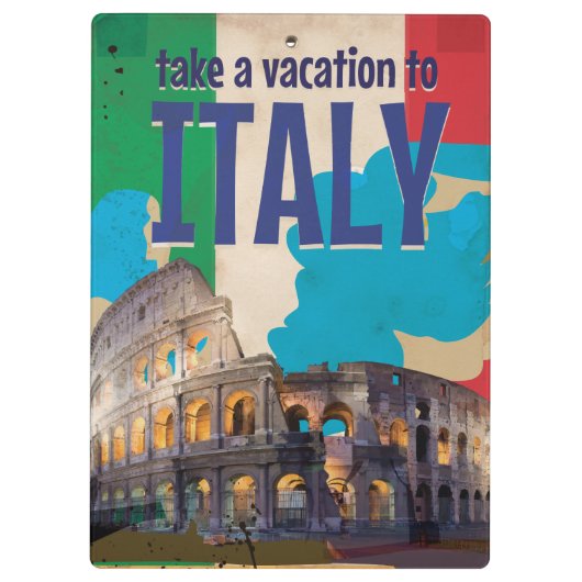 Italiaanse vintage-reisposter klembord (Achterkant)