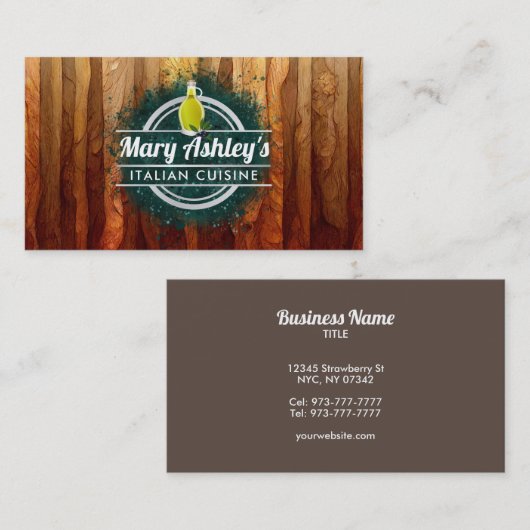 Italiaanse visitekaartjes (Voorkant / Achterkant)