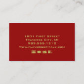 Italiaanse Visitekaartjes voor restaurants (Achterkant)