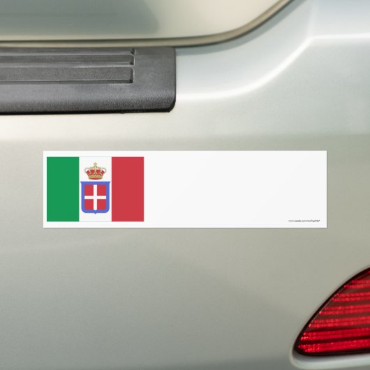 Italiaanse vlag (1861-1946) bumpersticker (Op auto)