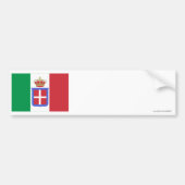Italiaanse vlag (1861-1946) bumpersticker (Voorkant)
