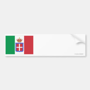 Italiaanse vlag (1861-1946) bumpersticker