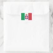 Italiaanse vlag (1861-1946) ronde sticker (Tas)