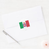 Italiaanse vlag (1861-1946) ronde sticker (Envelop)