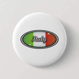 Italiaanse vlag 1 ronde button 5,7 cm