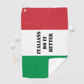 Italiaanse vlag: aangepast cadeau voor golfhanddoe golfhanddoek (Insitu)